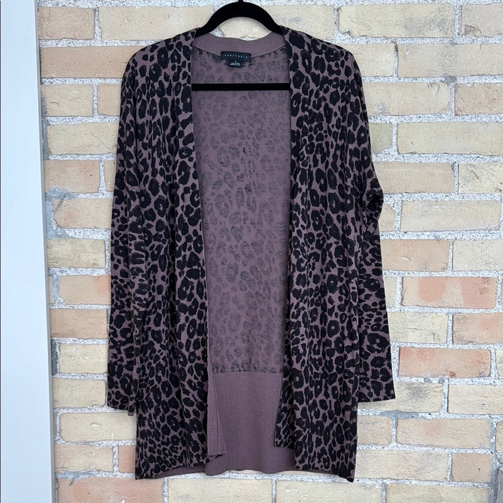 Sanctuary Leopard Print Open Front Cardigan